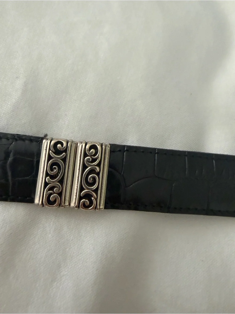 Brighton Belt 43100 Sz M/30 Brown Black Leather Reversible Silver - Picture 8 of 11